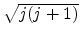 $ \sqrt{{j(j+1)}}$