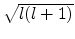 $ \sqrt{{l(l+1)}}$