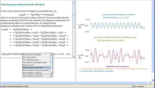 frequency modulation applet screenshot