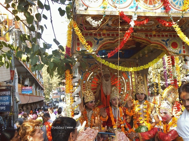 Actors enacting a scene from Ramayana