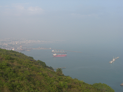View of the sea from atop the Light House