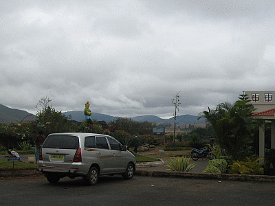 The picturusque Araku valley from inside the APTDC Harita Resort